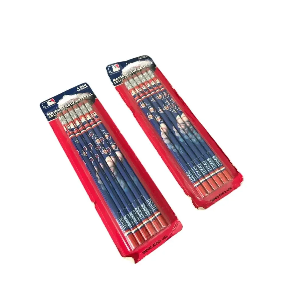 1993 Texas rangers MLB- unopened pencil sets- two packs - packaging has wear